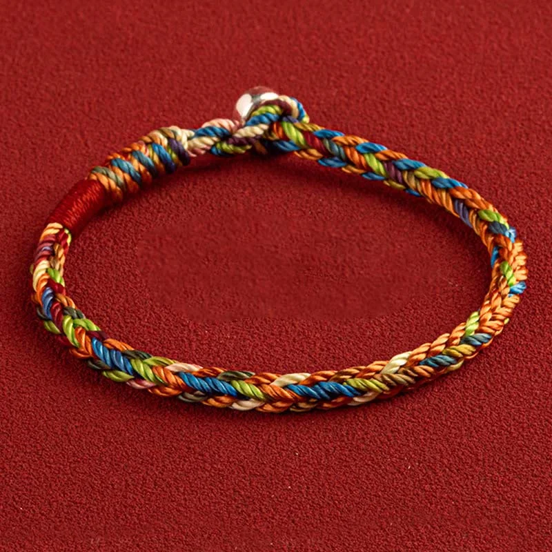 Trendy Men's Bracelets with Engraved Quotes-Buddha Stones "May you be healthy and happy" Lucky Multicolored Bracelet Trendy Men's Bracelets with Engraved Quotes-Buddha Stones "May you be healthy and happy" Lucky Multicolored Bracelet