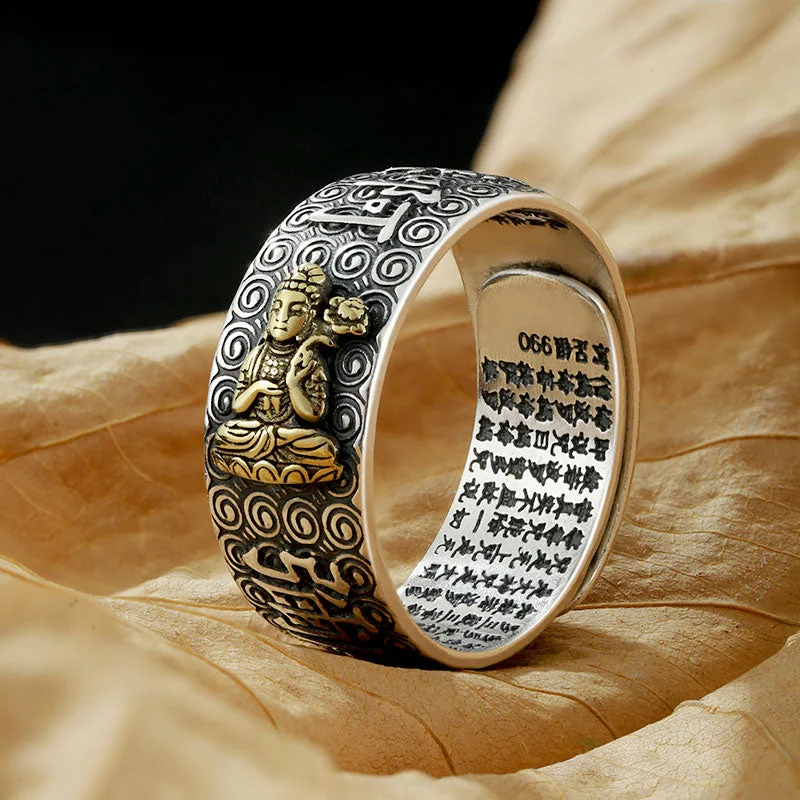 Chic Women's Rings for Fashion-Forward Looks-Buddha Stones Chinese Zodiac Natal Buddha Wealth Luck Adjustable Ring Chic Women's Rings for Fashion-Forward Looks-Buddha Stones Chinese Zodiac Natal Buddha Wealth Luck Adjustable Ring