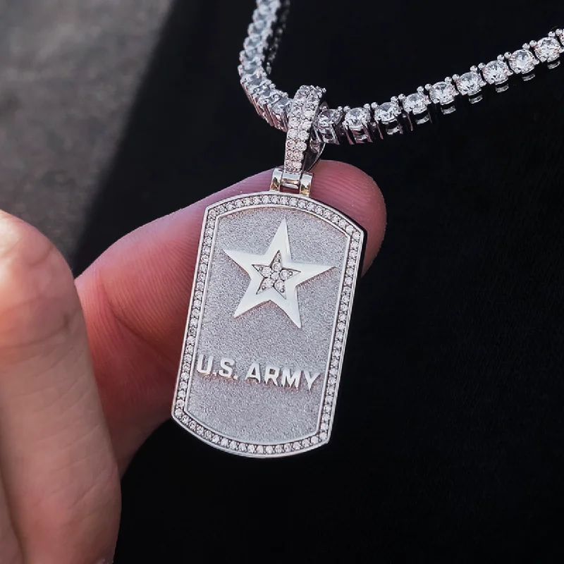 Exclusive Men's Necklaces & Pendants for the Modern Gentleman-U.S. Army Dog Tag Pendant Exclusive Men's Necklaces & Pendants for the Modern Gentleman-U.S. Army Dog Tag Pendant