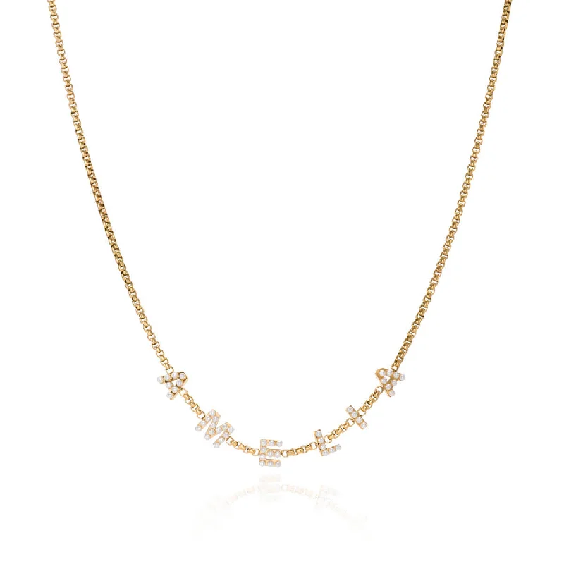 Shop Classic Women's Necklaces & Pendants with a Modern Twist-Pearl Custom Name Necklace (Gold) Shop Classic Women's Necklaces & Pendants with a Modern Twist-Pearl Custom Name Necklace (Gold)