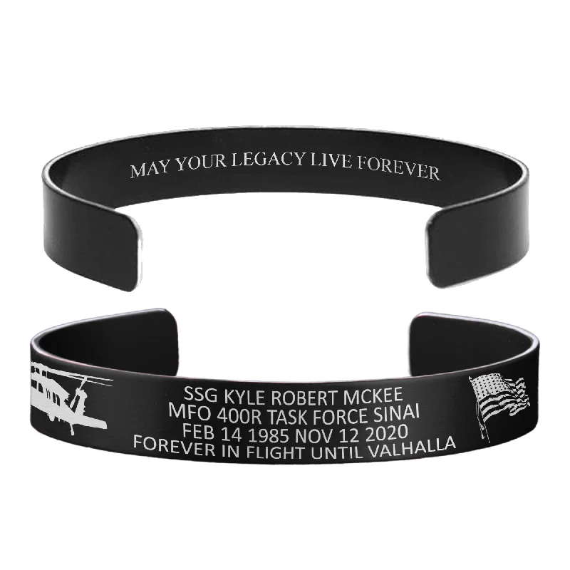 Men's Cuff Bracelets with Simple Designs-SSG Kyle R. McKee Memorial Band – Hosted by the McKee Family Men's Cuff Bracelets with Simple Designs-SSG Kyle R. McKee Memorial Band – Hosted by the McKee Family