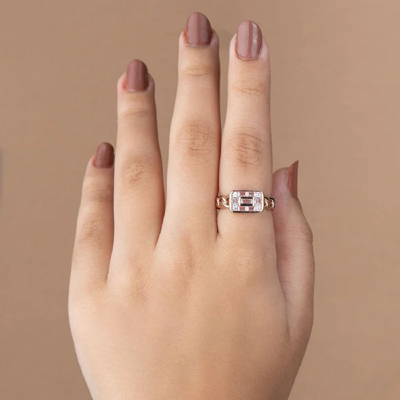 Shop Classic Women's  Necklaces & Pendants with a Modern Twist-Curb Chain Diamond Adjustable Ring