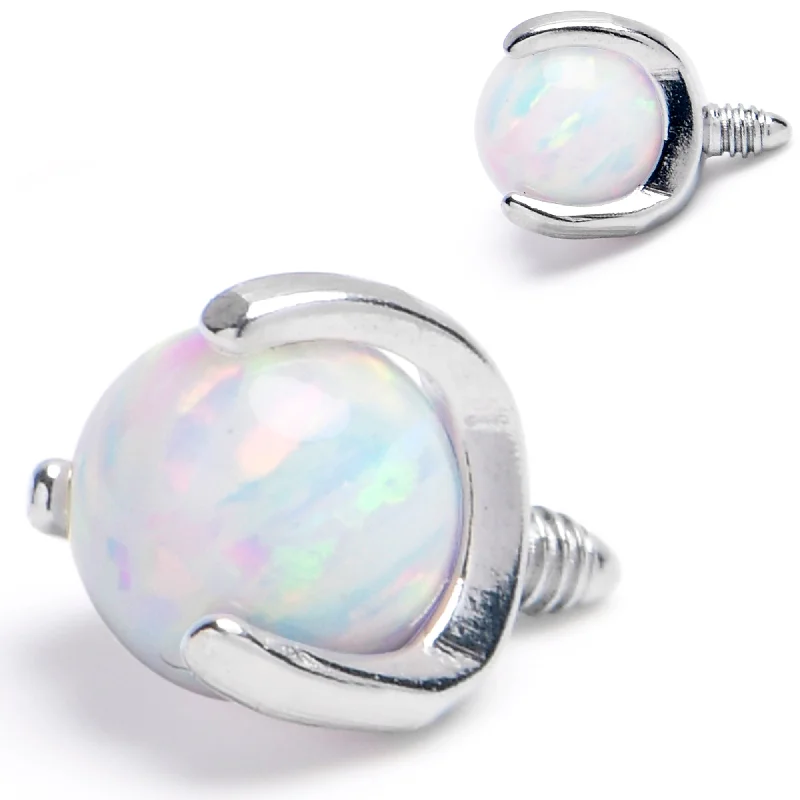 Stylish Lip Rings with Creative Touch14 Gauge 4mm Synthetic Opal Internally Threaded Replacement Ball Stylish Lip Rings with Creative Touch14 Gauge 4mm Synthetic Opal Internally Threaded Replacement Ball