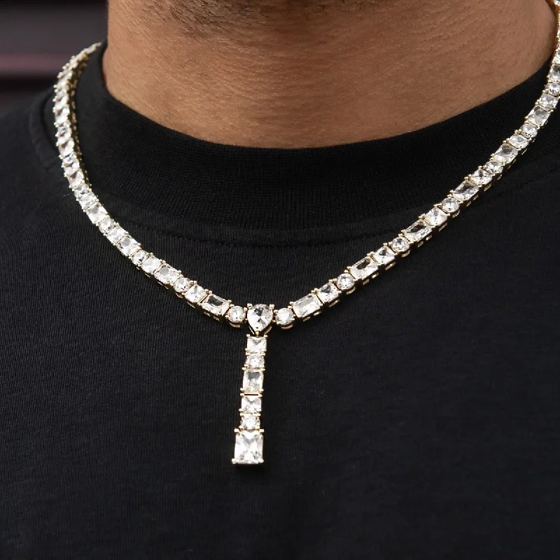 Exclusive Men's Necklaces & Pendants for the Modern Gentleman-Multi Diamond Lariat Chain in Yellow Gold Exclusive Men's Necklaces & Pendants for the Modern Gentleman-Multi Diamond Lariat Chain in Yellow Gold