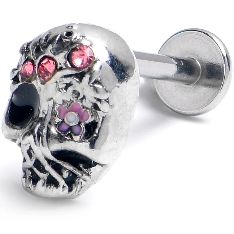 Lip Rings for Subtle yet Bold Fashion16 Gauge 5/16 Pink Gem Stylish Skull Labret Monroe Tragus Lip Rings for Subtle yet Bold Fashion16 Gauge 5/16 Pink Gem Stylish Skull Labret Monroe Tragus