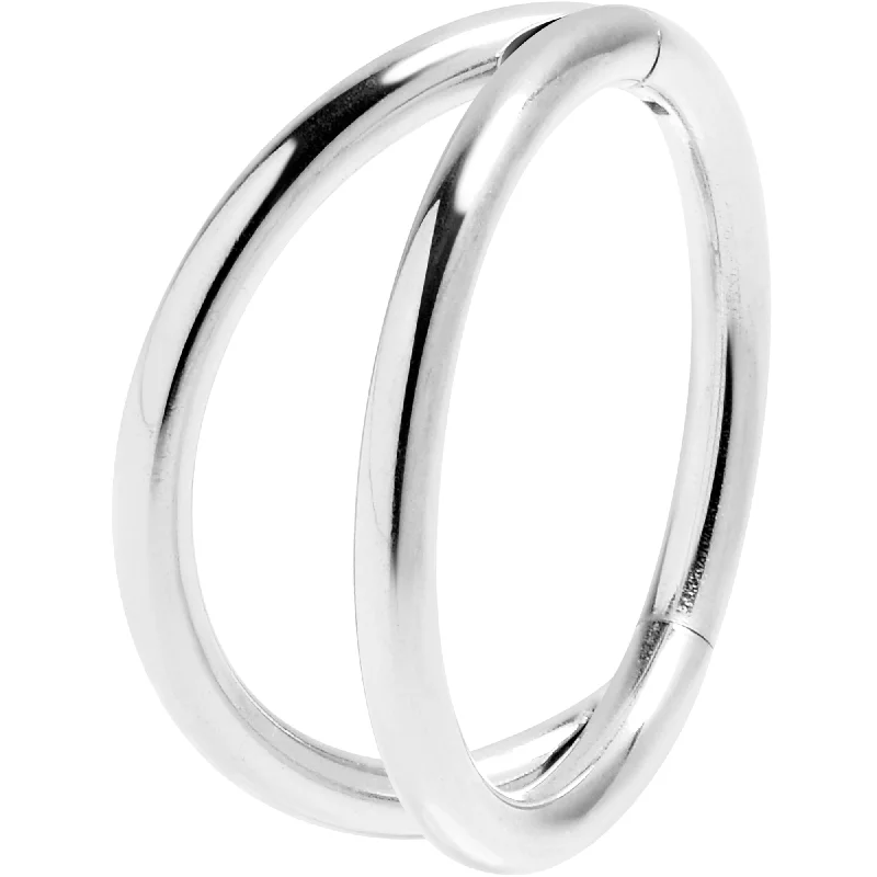 Nose Rings with Elegant Designs -16 Gauge 3/8 Double Row Illusion Hinged Segment Ring Nose Rings with Elegant Designs -16 Gauge 3/8 Double Row Illusion Hinged Segment Ring