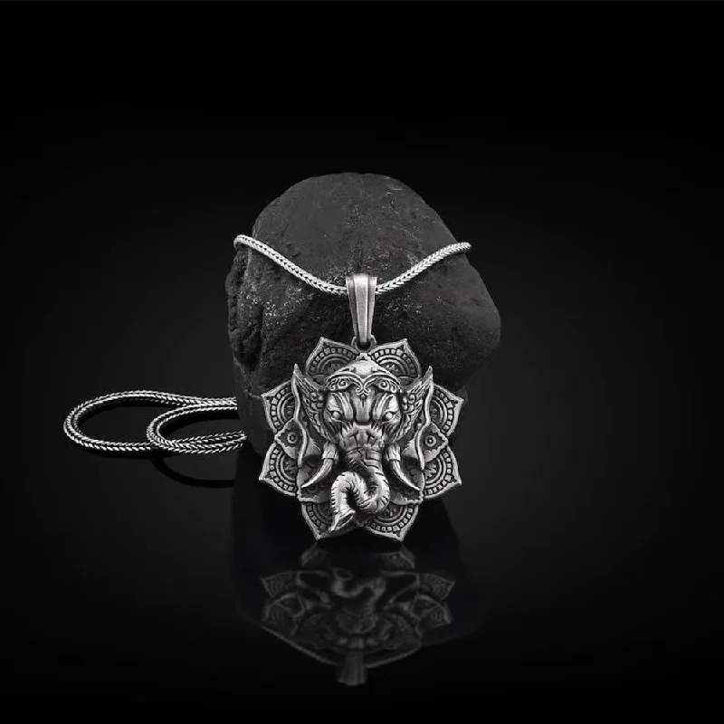 Shop Classic Women's Necklaces & Pendants with a Modern Twist-Buddha Stones Pure Tin Ganesh Ganpati Elephant Protection Amulet Necklace Pendant Shop Classic Women's Necklaces & Pendants with a Modern Twist-Buddha Stones Pure Tin Ganesh Ganpati Elephant Protection Amulet Necklace Pendant