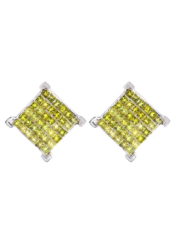 Shop Durable Men's Earrings for Everyday Wear-Diamond Earrings For Men | 1.85 Carats 14K White Gold Shop Durable Men's Earrings for Everyday Wear-Diamond Earrings For Men | 1.85 Carats 14K White Gold