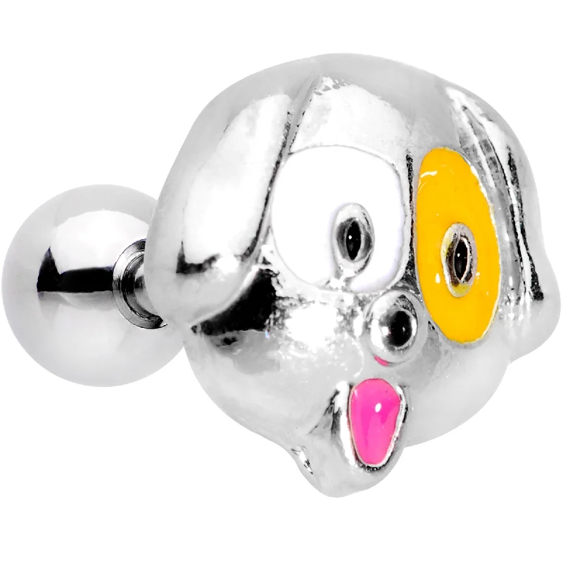 Women's Earrings – Elegant Designs for Every Personality--16 Gauge 1/4 Orange White Perfect Pooch Dog Tragus Cartilage Earring Women's Earrings – Elegant Designs for Every Personality--16 Gauge 1/4 Orange White Perfect Pooch Dog Tragus Cartilage Earring