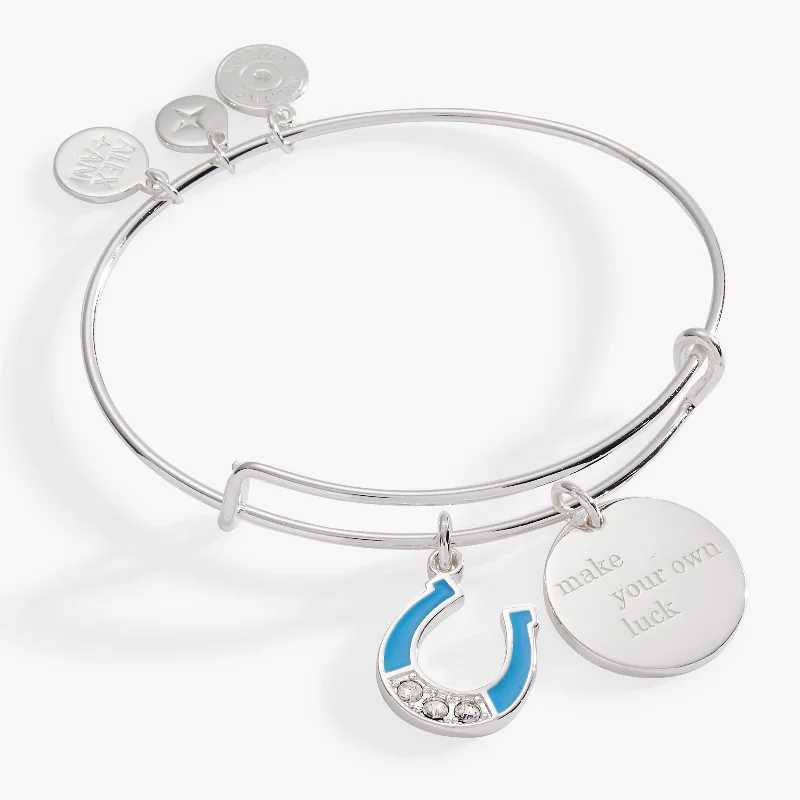 Bridal Bangles for Women-“Make Your Own Luck” Duo Charm Bangle