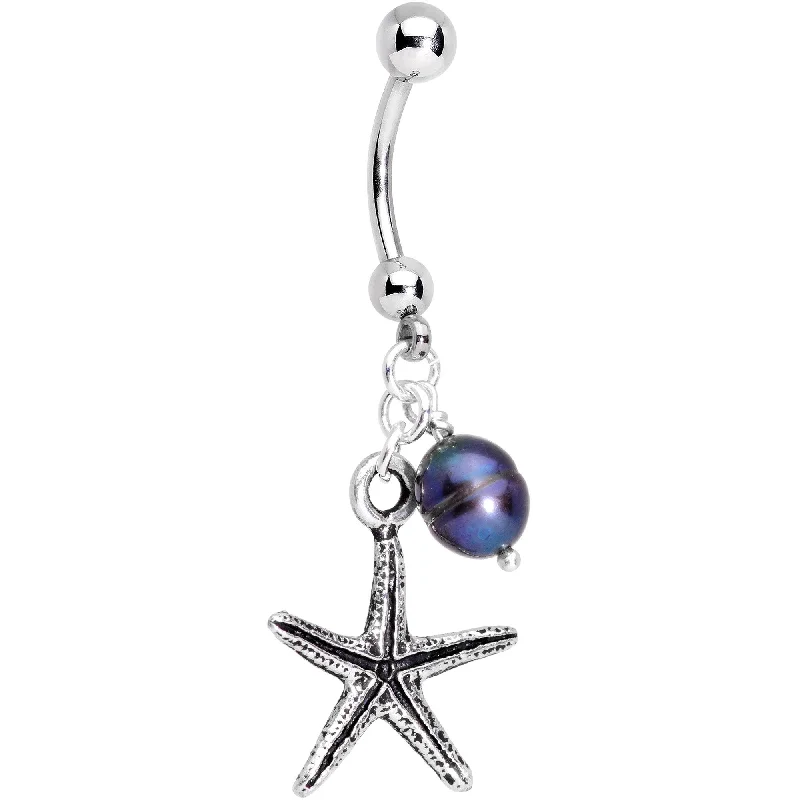 Comfortable Belly Rings for Exclusive Fashion -Handcrafted Seaside Starfish Dangle Belly Ring Comfortable Belly Rings for Exclusive Fashion -Handcrafted Seaside Starfish Dangle Belly Ring