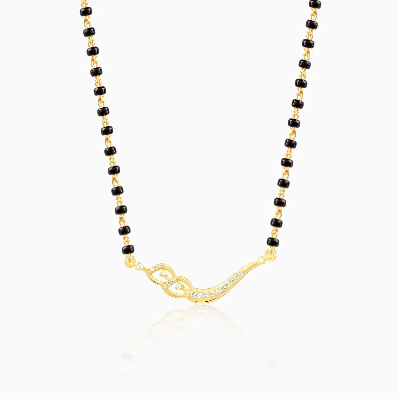 Shop Classic Women's Necklaces & Pendants with a Modern Twist-Golden Match Made In Heaven Mangalsutra Shop Classic Women's Necklaces & Pendants with a Modern Twist-Golden Match Made In Heaven Mangalsutra