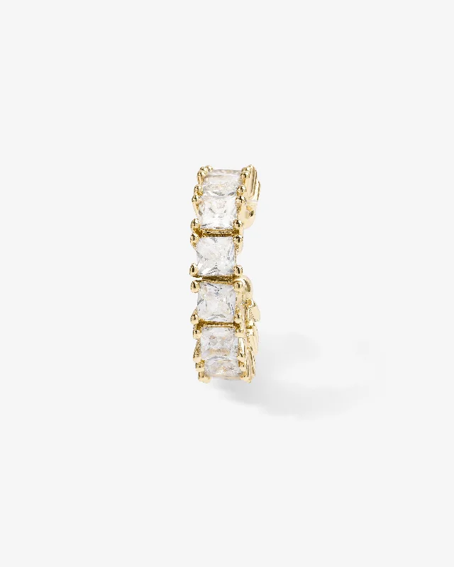 Women's Earrings – Elegant Designs for Every Personality--The Queen's Ear Cuff - Gold|White Diamondettes