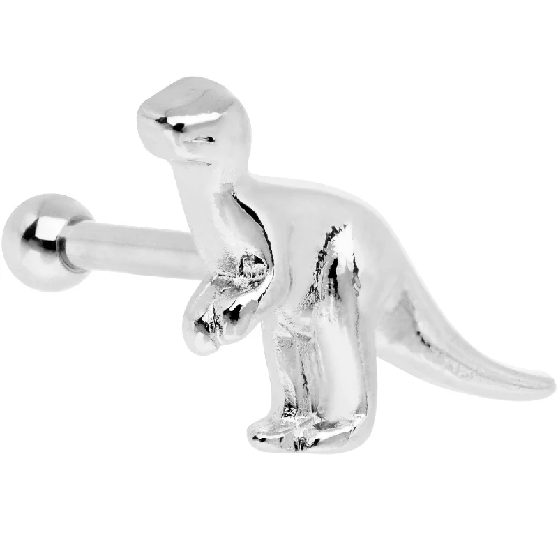 Women's Earrings – Elegant Designs for Every Personality--16 Gauge 1/4 Silver Tone Dangerous Dinosaur Tragus Cartilage Earring Women's Earrings – Elegant Designs for Every Personality--16 Gauge 1/4 Silver Tone Dangerous Dinosaur Tragus Cartilage Earring