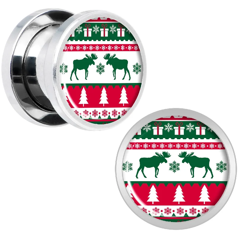 Women's Earrings – Elegant Designs for Every Personality--Ugly Christmas Sweater Screw Fit Plug Set Sizes 6mm to 20mm Women's Earrings – Elegant Designs for Every Personality--Ugly Christmas Sweater Screw Fit Plug Set Sizes 6mm to 20mm