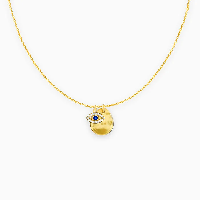 Shop Classic Women's  Necklaces & Pendants with a Modern Twist-Golden Stare Of Evil Eye Necklace