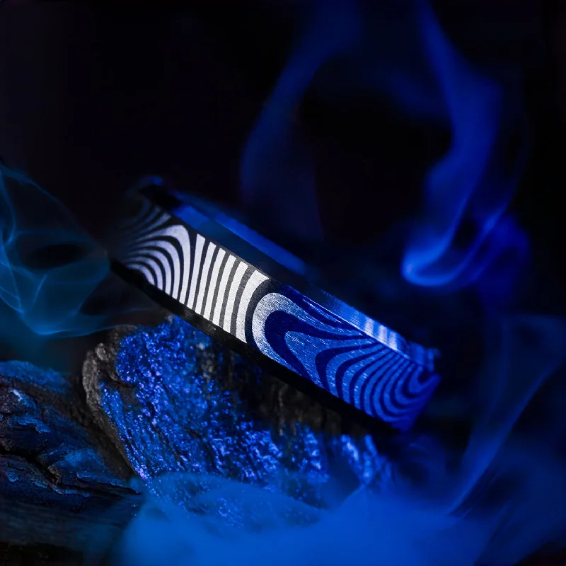 Top Men's Rings – Crafted for Every Style  Damascus Beveled Ring