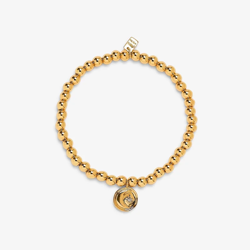 Simple Wedding Bangles for Women-Moon Metal Stretch Bracelet