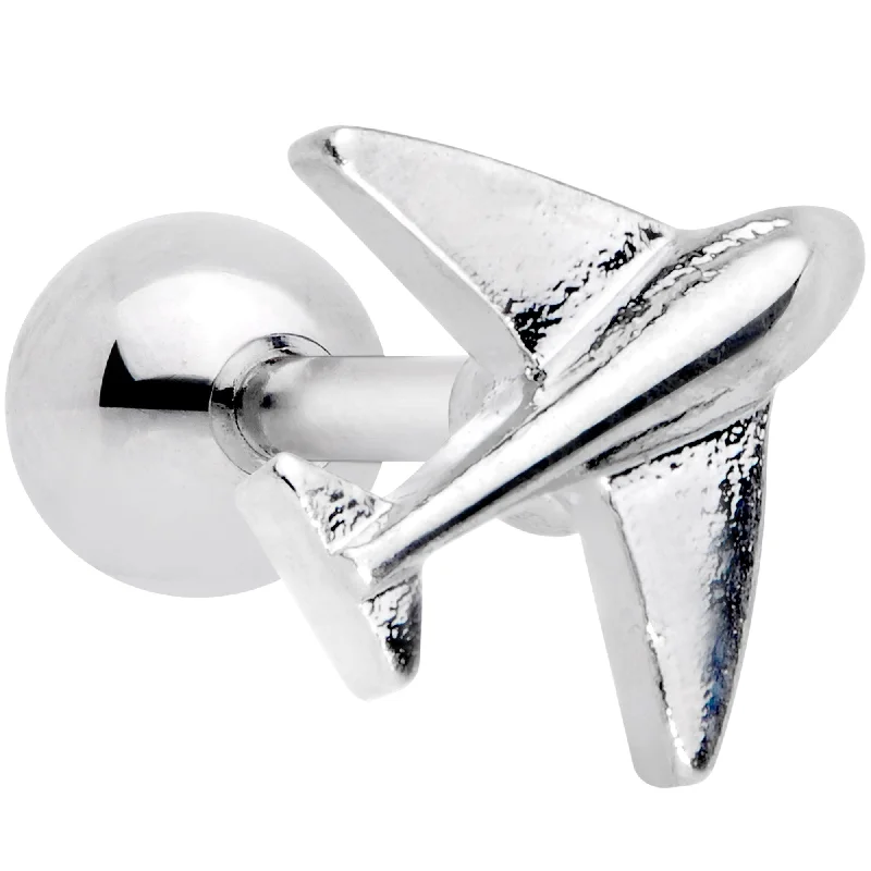 Women's Earrings – Elegant Designs for Every Personality--16 Gauge 1/4 Vacation Airplane Cartilage Tragus Earring Women's Earrings – Elegant Designs for Every Personality--16 Gauge 1/4 Vacation Airplane Cartilage Tragus Earring