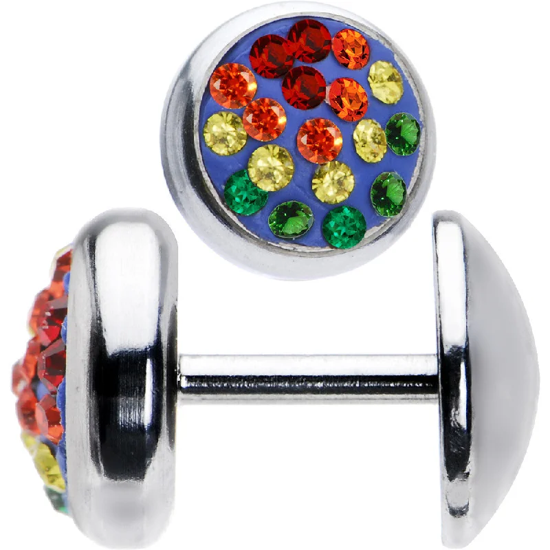 Women's Earrings – Elegant Designs for Every Personality--Gem Rainbow Pride Cheater Plug
