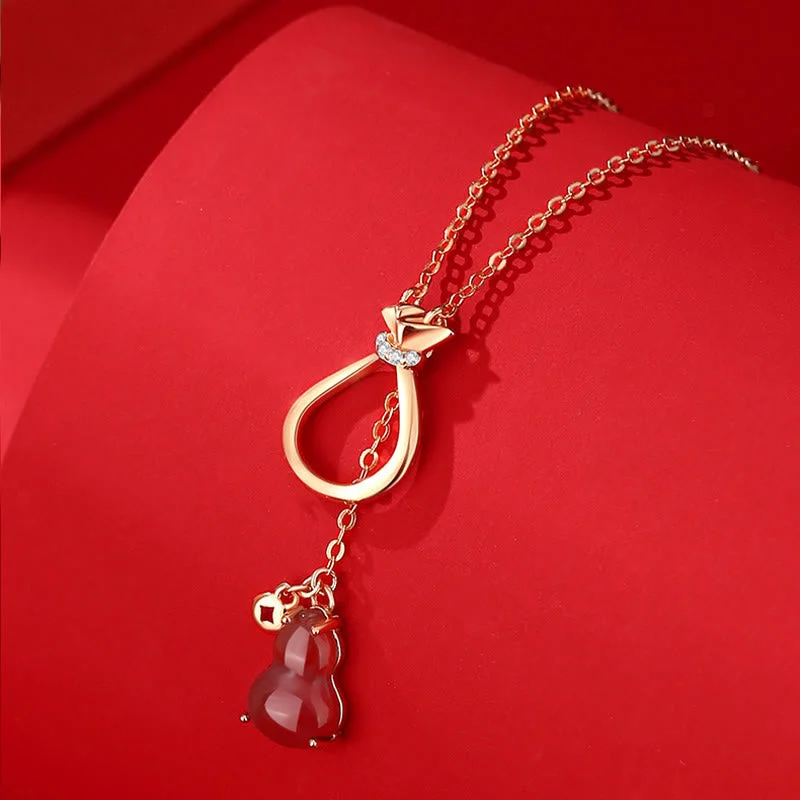 Shop Classic Women's Necklaces & Pendants with a Modern Twist-Buddha Stones Red Agate Chalcedony 925 Sterling Silver Gourd Lucky Bag Confidence Necklace Pendant Shop Classic Women's Necklaces & Pendants with a Modern Twist-Buddha Stones Red Agate Chalcedony 925 Sterling Silver Gourd Lucky Bag Confidence Necklace Pendant