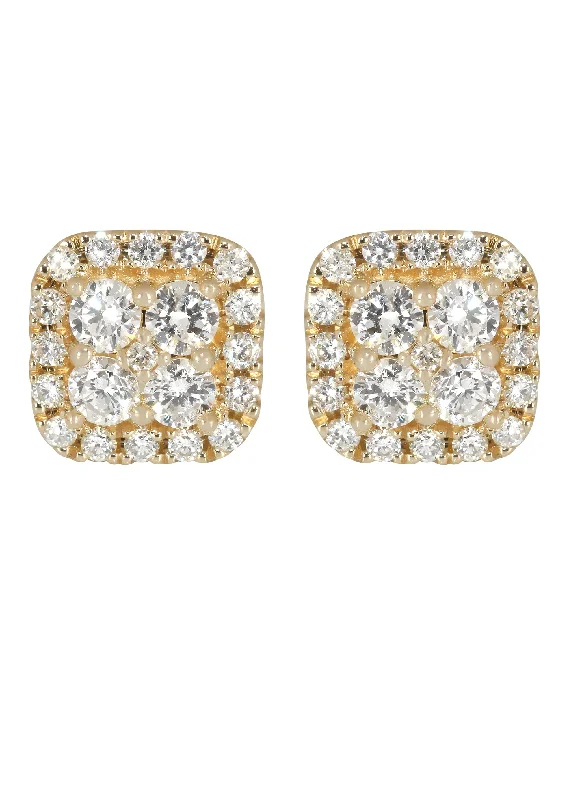 Shop Durable Men's Earrings for Everyday Wear-Mens Stud Diamond Earrings | 0.77 Carats 14K Yellow Gold Shop Durable Men's Earrings for Everyday Wear-Mens Stud Diamond Earrings | 0.77 Carats 14K Yellow Gold