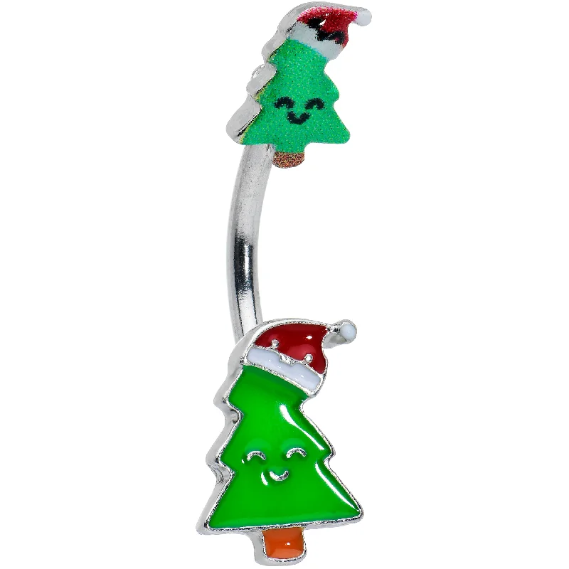 Comfortable Belly Rings for Daily Fashion -Merry Christmas Trees Hats Holiday Double Mount Belly Ring Comfortable Belly Rings for Daily Fashion -Merry Christmas Trees Hats Holiday Double Mount Belly Ring