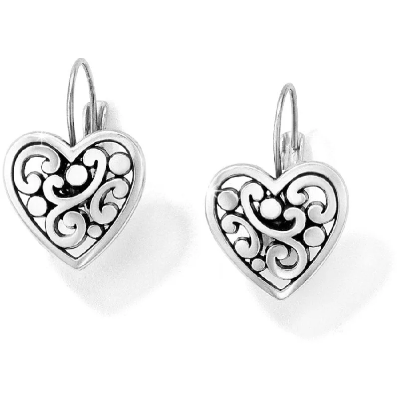Women's Earrings – Elegant Designs for Every Personality--Contempo Heart Leverback Earrings