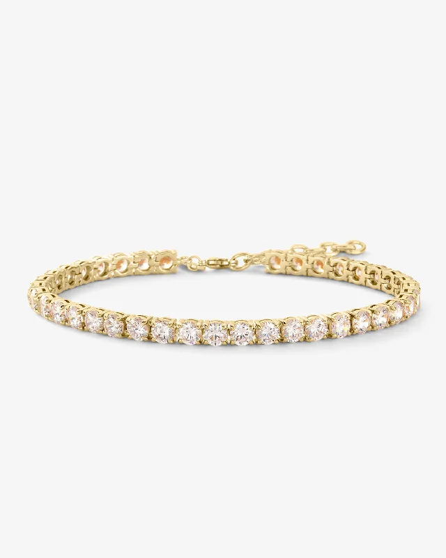 Luxurious Bangles for Women with Gems-Mama Heiress Anklet - Gold|White Diamondettes