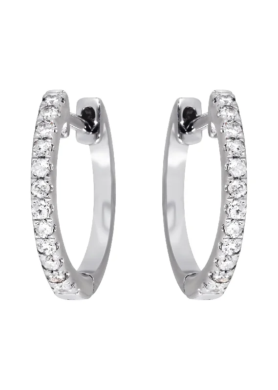 Shop Durable Men's Earrings for Everyday Wear-Mens Diamond Earrings | 0.25 Carats 14K White Gold Shop Durable Men's Earrings for Everyday Wear-Mens Diamond Earrings | 0.25 Carats 14K White Gold