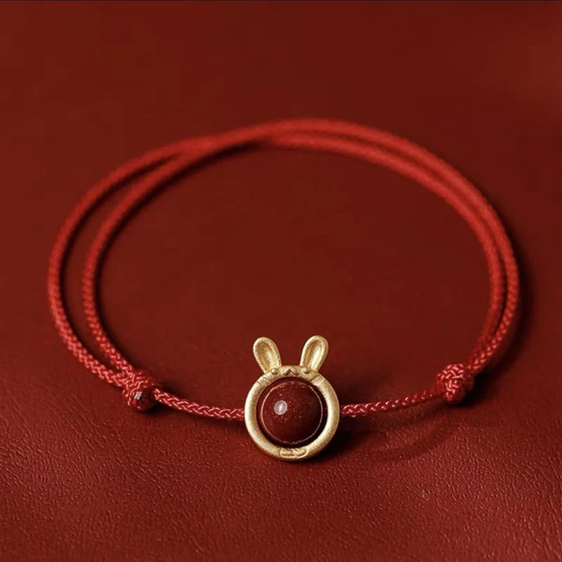 Durable Beaded Bracelets for Men-Buddha Stones Handmade Rabbit Tiger Cinnabar Keep Away Evil Spirits Braided String Bracelet Durable Beaded Bracelets for Men-Buddha Stones Handmade Rabbit Tiger Cinnabar Keep Away Evil Spirits Braided String Bracelet