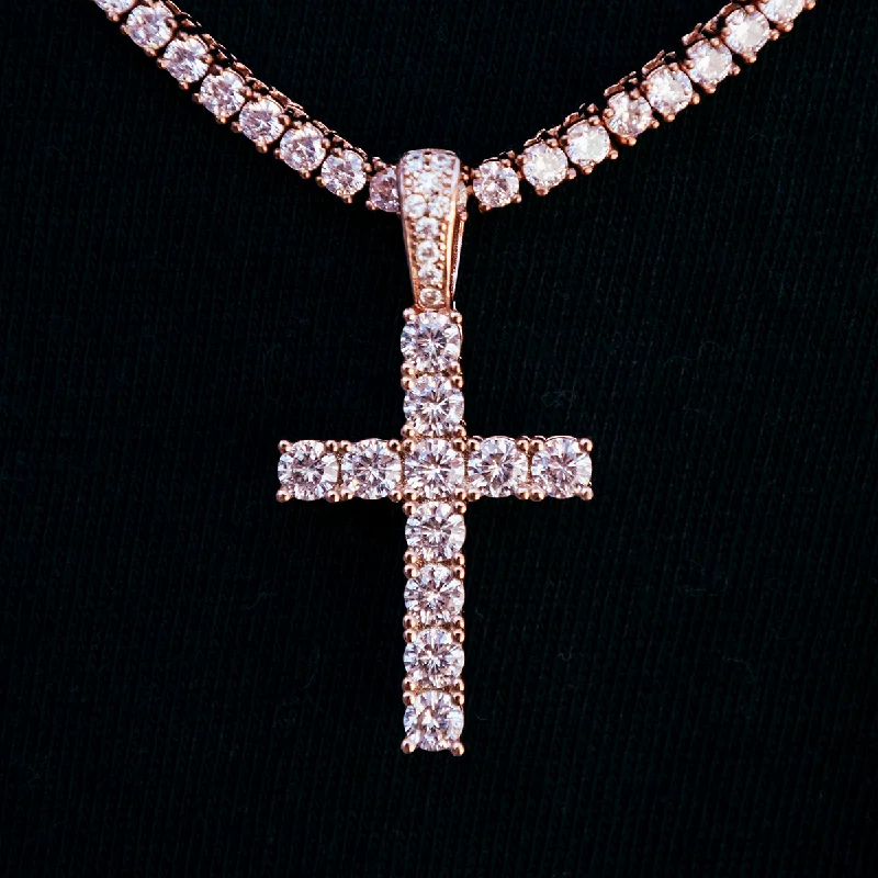 Exclusive Men's Necklaces & Pendants for the Modern Gentleman-Diamond Cross in Rose Gold Exclusive Men's Necklaces & Pendants for the Modern Gentleman-Diamond Cross in Rose Gold