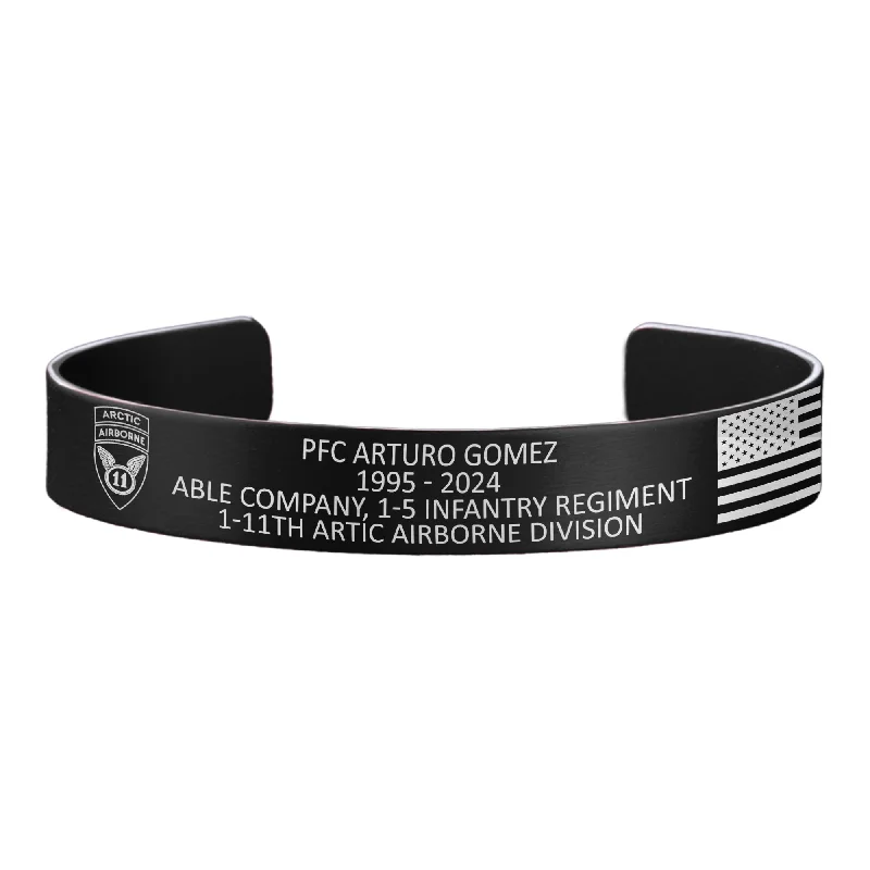 Slim Bracelets for Men with Engraving-PFC Arturo Gomez Memorial Band – Hosted by the Vranes Family Slim Bracelets for Men with Engraving-PFC Arturo Gomez Memorial Band – Hosted by the Vranes Family