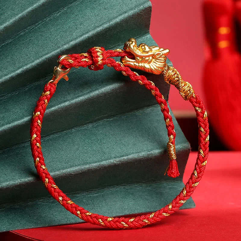Trendy Bracelets for Men with Adjustable Size-Buddha Stones 999 Sterling Silver Handcrafted Dragon Luck Eight Thread Knot Red String Braided Bracelet Trendy Bracelets for Men with Adjustable Size-Buddha Stones 999 Sterling Silver Handcrafted Dragon Luck Eight Thread Knot Red String Braided Bracelet