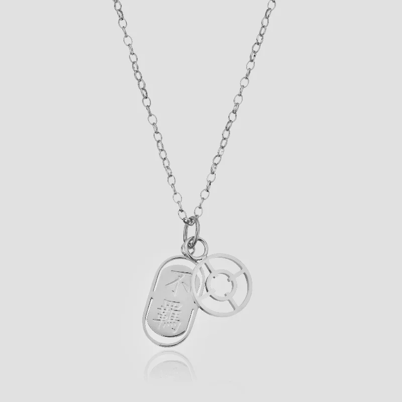 Exclusive Men's Necklaces & Pendants for the Modern Gentleman-Happiness (Silver)