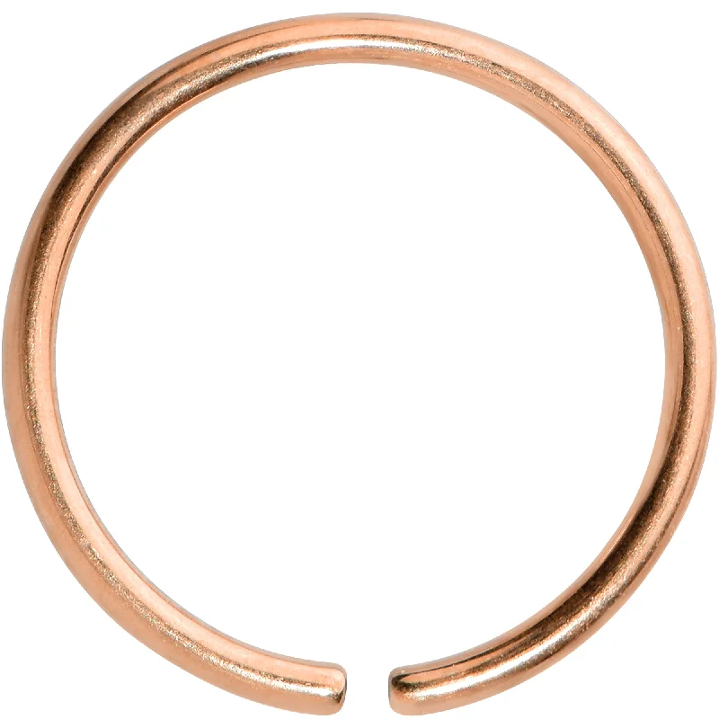 Nose Rings for Fast Fashion -20 Gauge 9mm Rose Gold Tone PVD Grade 23 Titanium Bendable Hoop Ring Nose Rings for Fast Fashion -20 Gauge 9mm Rose Gold Tone PVD Grade 23 Titanium Bendable Hoop Ring
