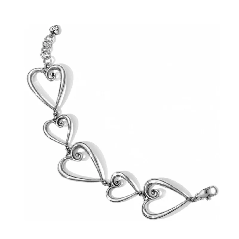 Classic Bangle Sets for Women-Whimsical Heart Link Bracelet