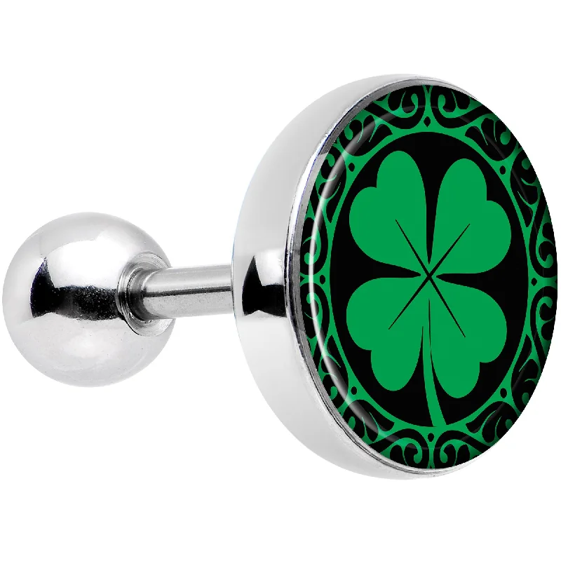 Women's Earrings – Elegant Designs for Every Personality--Green St Patricks Day Shamrock Tragus Cartilage Earring