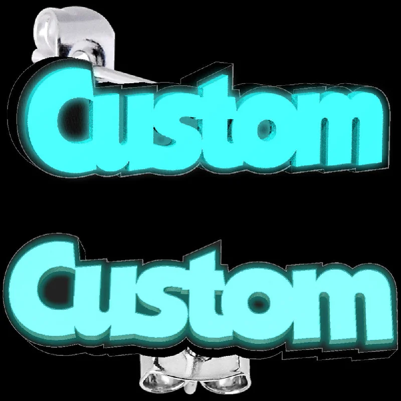 Women's Earrings – Elegant Designs for Every Personality--Custom Glow in the Dark Text Personalized Message Stud Earrings
