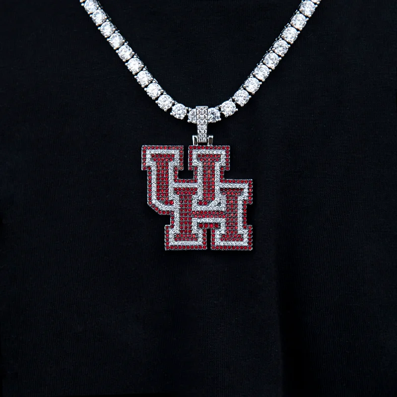 Exclusive Men's Necklaces & Pendants for the Modern Gentleman-Houston Cougars Official NCAA Logo Pendant