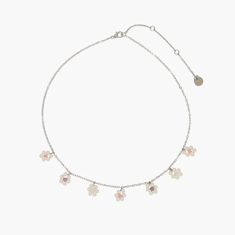 Shop Classic Women's  Necklaces & Pendants with a Modern Twist-Bitty Pearl Flower Choker