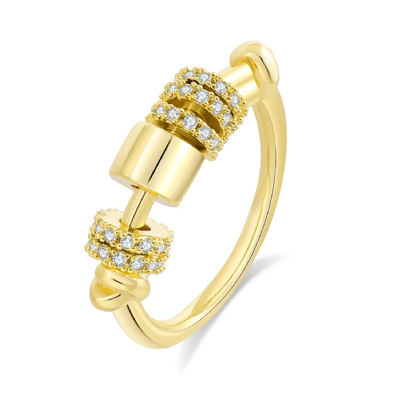 Chic Women's Rings for Fashion-Forward Looks-Gold Aether Fidget Ring