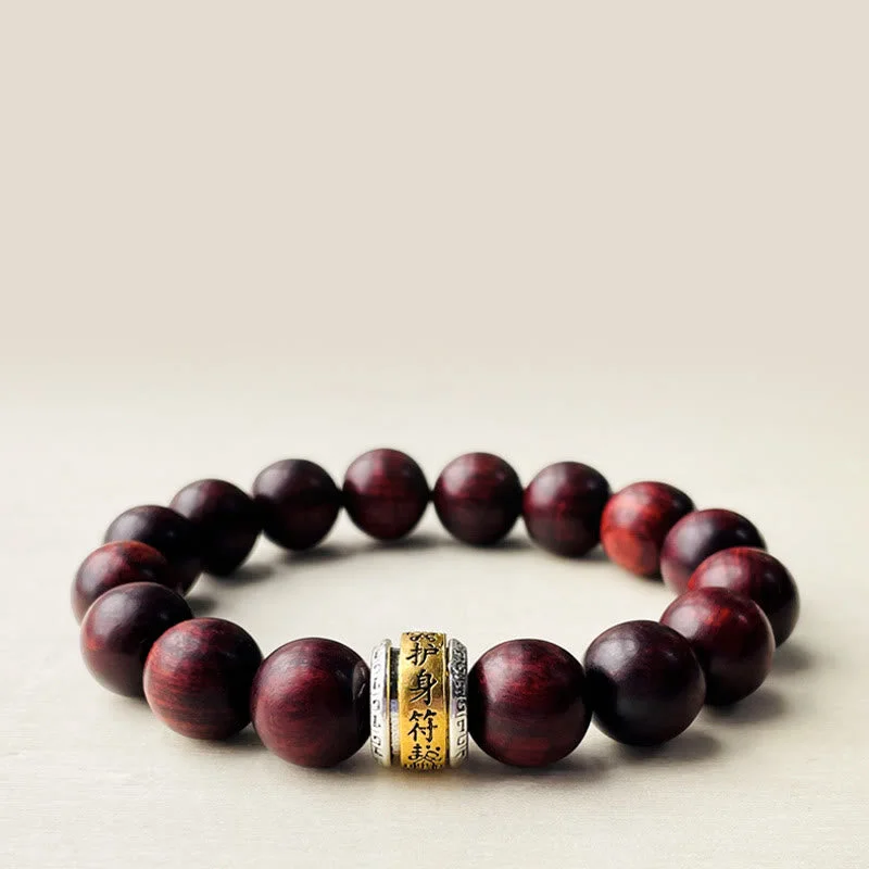 Classic Beaded Bracelets for Men-Buddha Stones Small Leaf Red Sandalwood Amulet Protection Bracelet Classic Beaded Bracelets for Men-Buddha Stones Small Leaf Red Sandalwood Amulet Protection Bracelet