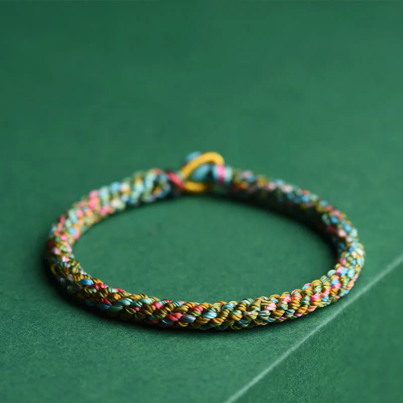 Men's Personalized Stone Bracelets-Buddha Stones Colorful Rope Luck Handcrafted Braided Child Adult Bracelet Men's Personalized Stone Bracelets-Buddha Stones Colorful Rope Luck Handcrafted Braided Child Adult Bracelet