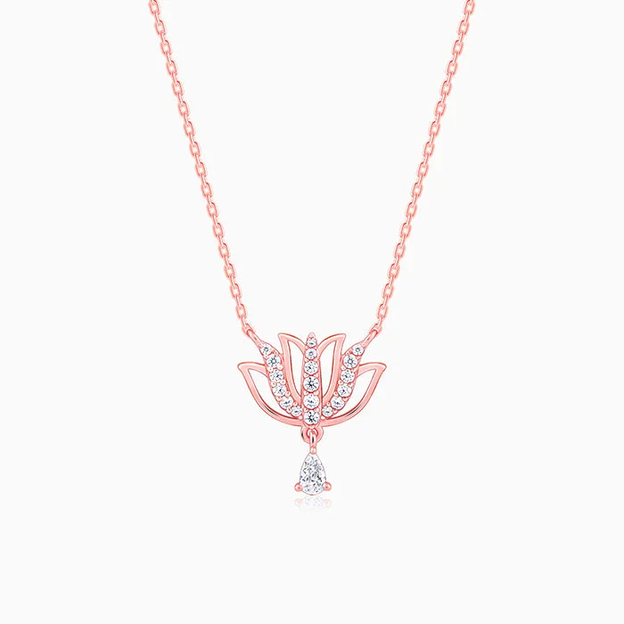 Shop Classic Women's Necklaces & Pendants with a Modern Twist-Rose Gold Thamarai Necklace Shop Classic Women's Necklaces & Pendants with a Modern Twist-Rose Gold Thamarai Necklace