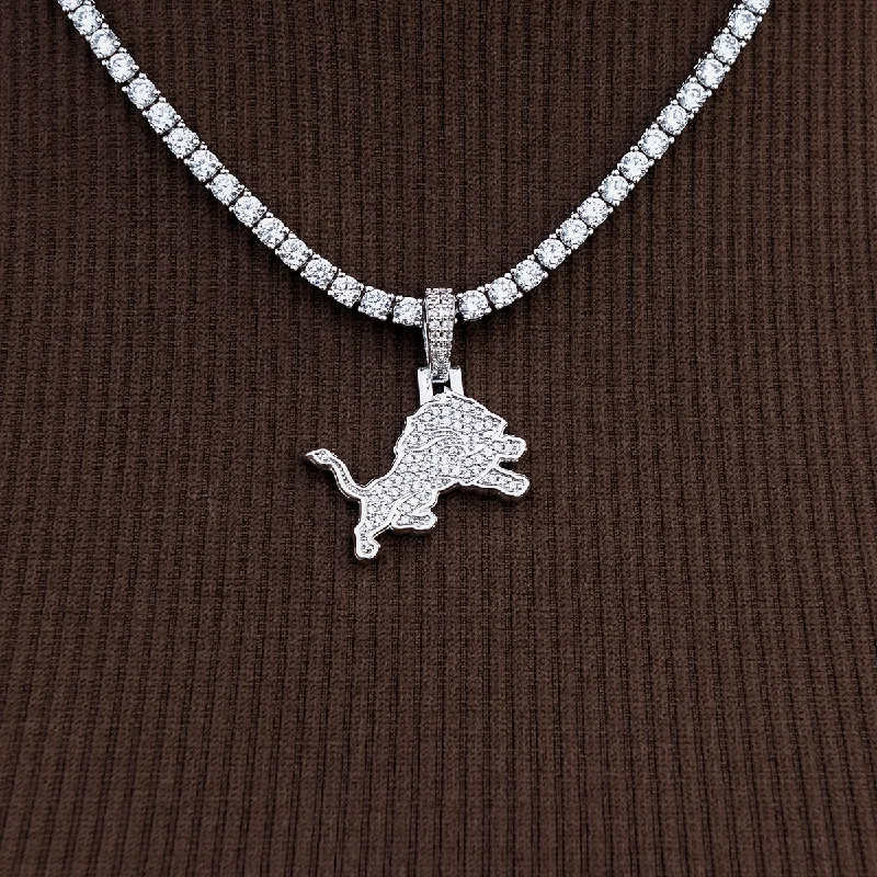 Shop Classic Women's Necklaces & Pendants with a Modern Twist-Detroit Lions Micro Logo Pendant Shop Classic Women's Necklaces & Pendants with a Modern Twist-Detroit Lions Micro Logo Pendant