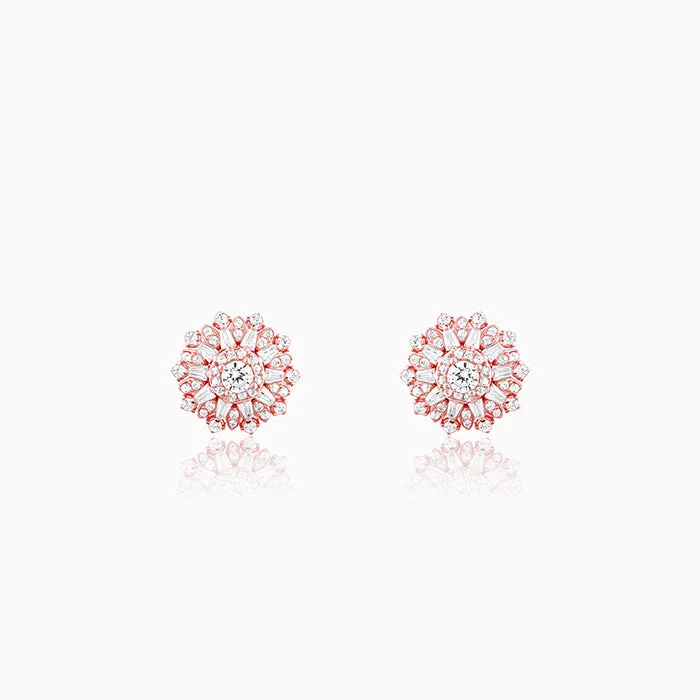 Women's Earrings – Elegant Designs for Every Personality--Rose Gold Floral Work Earrings Women's Earrings – Elegant Designs for Every Personality--Rose Gold Floral Work Earrings