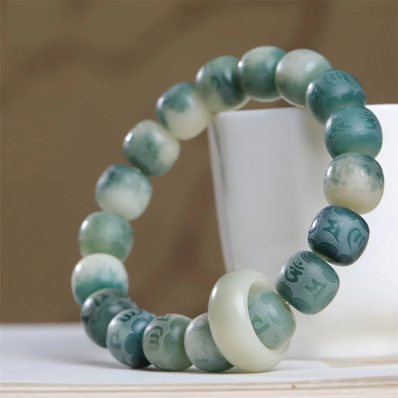 Bracelets for Men with Spiritual Symbols-Buddha Stones Bodhi Seed Om Mani Padme Hum Engraved Keep Away Evil Spirits Bracelet Bracelets for Men with Spiritual Symbols-Buddha Stones Bodhi Seed Om Mani Padme Hum Engraved Keep Away Evil Spirits Bracelet