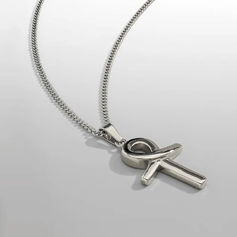 Exclusive Men's Necklaces & Pendants for the Modern Gentleman-Ankh (Silver)