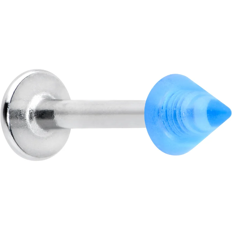 Lip Rings for a Bold Piercing Statement16 Gauge 5/16 Simple 3mm Blue Cone Labret Monroe Tragus